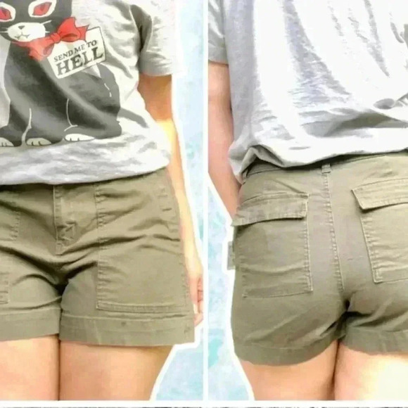 A New Day Women's Green and Khaki Shorts size XL / 18 - Picture 2 of 12